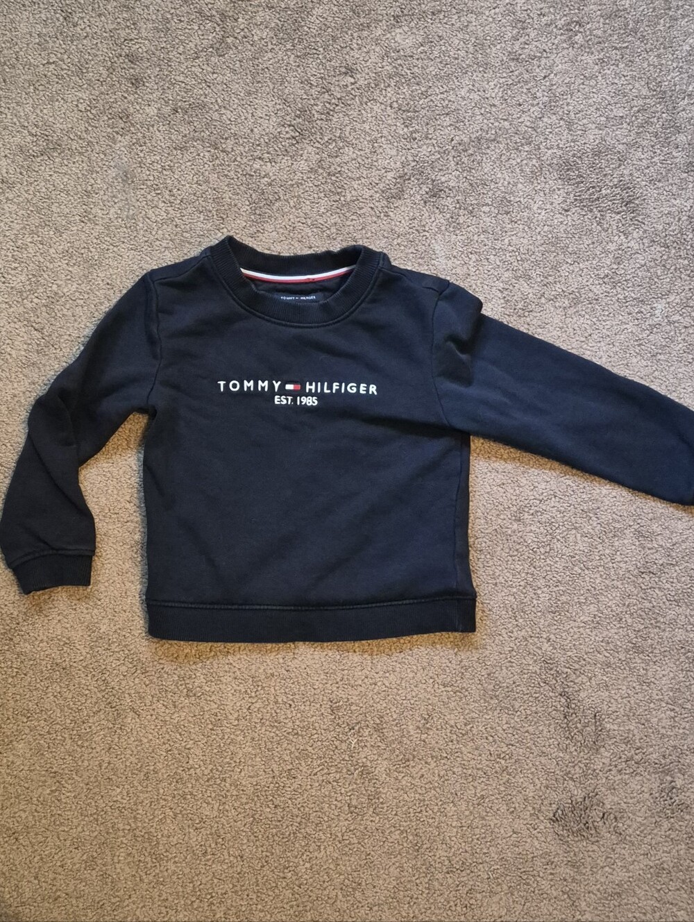 Tommy Hilfiger Dark Blue Logo Crewneck Sweatshirt for Kids